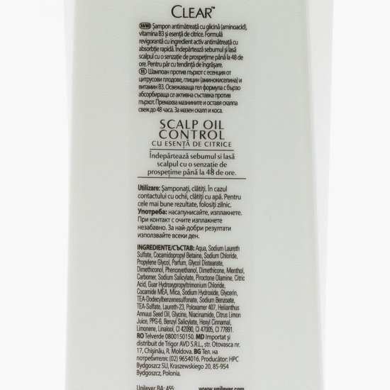 Șampon antimătreață pentru păr gras Scalp Oil Control 400ml