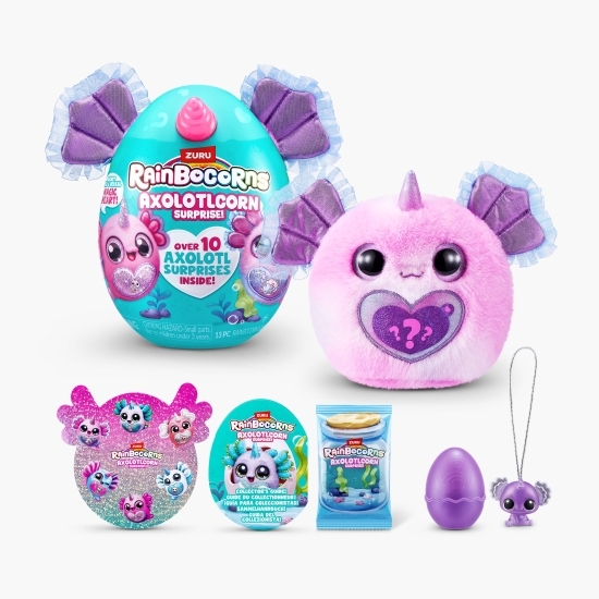 Jucărie de pluș Rainbocorn - Axolotl (surpriză)