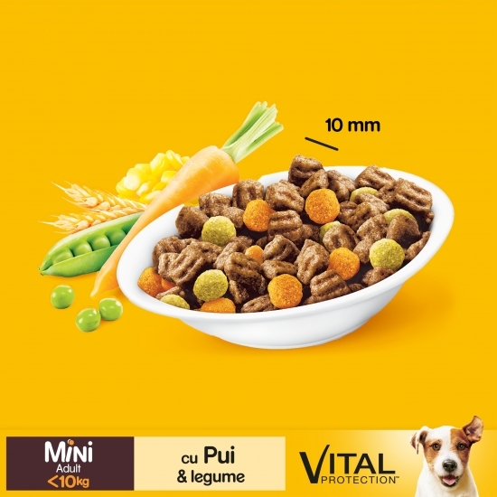 Hrană uscată pentru câini adulți de talie mică, 400g, cu pui și legume Vital Protection