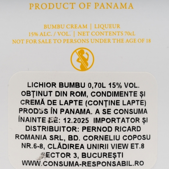 Rom Cream 15% alc. 0.7l+ cutie specială