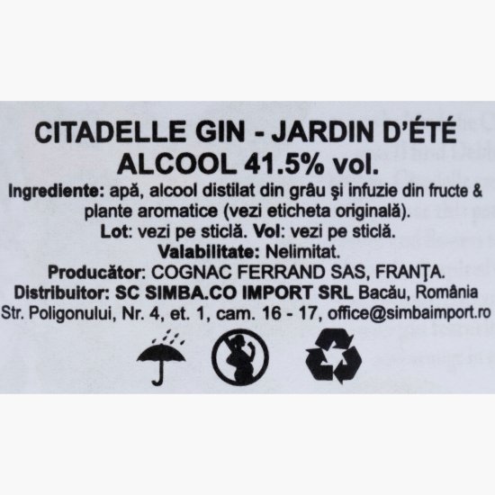 Gin Jardin D'été, 41.5%, 0.7l