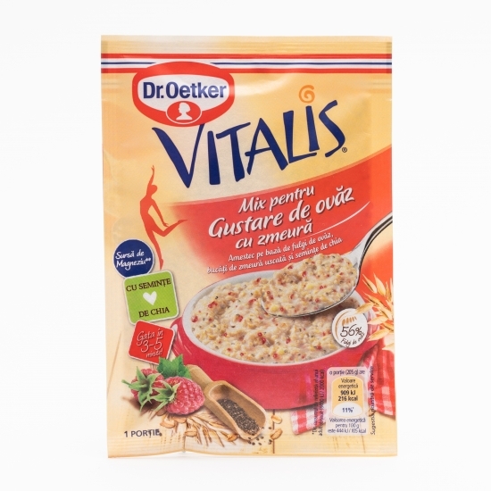 Mix pentru gustare de ovăz Vitalis cu zmeură 55g
