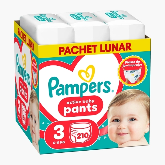 Scutece chiloțel Active Baby Pants XXL Box, mărimea 3, 6-11kg, 210 buc
