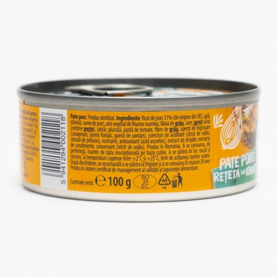Pate porc rețetă Ionuț 100g