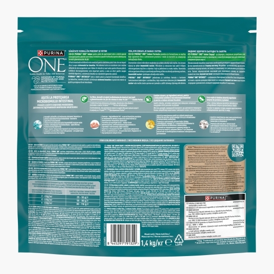 Hrană uscată pentru pisici One Indoor, 1.4kg, cu curcan și cereale integrale