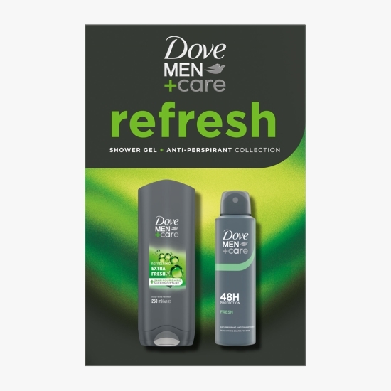 Set cadou Men+Care Refresh: deodorant spray Fresh 150ml + gel de duș Extra Fresh 250ml