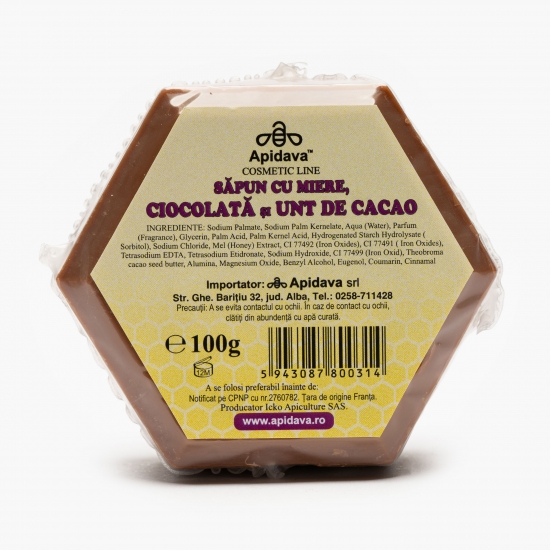 Săpun cu miere, ciocolată și unt de cacao 100g