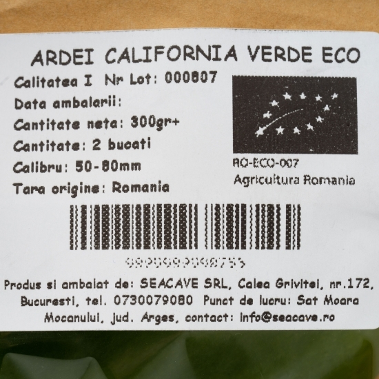 Ardei California verde eco România (Legume vesele), 2 buc