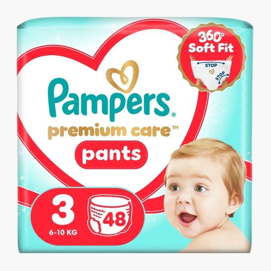 Scutece chiloțel Premium Care, mărimea 3, 6-10kg, 48 buc