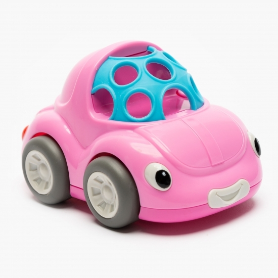 Jucărie auto zornăitoare mașinuță roz /basculantă orange +3 luni