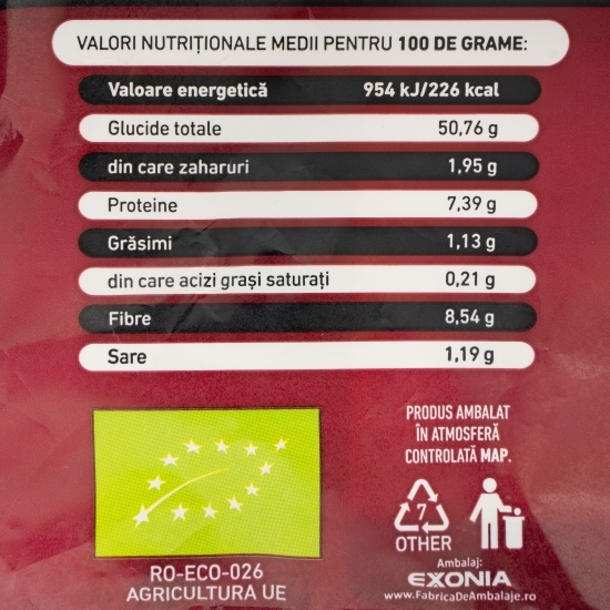 Pâine ecologică cu făină de secară, artizanală cu maia sălbatică 400g