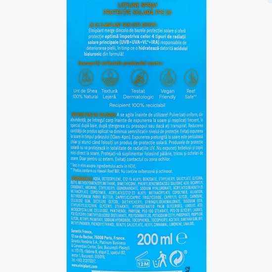 Spray cu protecție solară Sun SPF 20, 200ml
