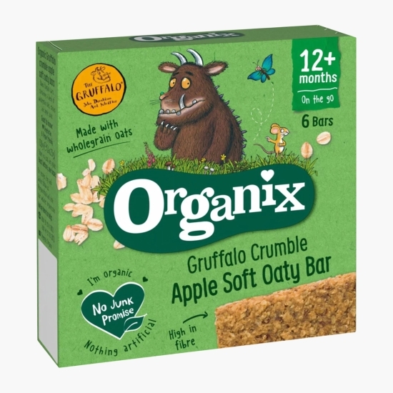 Batoane eco din ovăz integral cu mere, 12+ luni, 6x23g