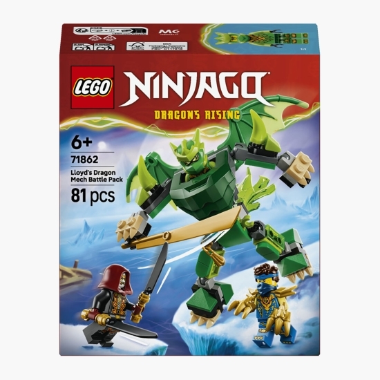 Pachet de luptă cu robotul dragon al lui Lloyd, 71862 Ninjago, 81 piese, +6 ani