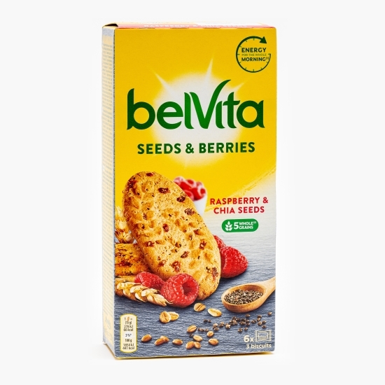 Biscuiți din zmeură și semințe de chia Soft Bakes 6 buc, 270g