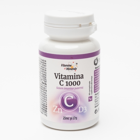 Vitamina C1000 cu zinc și D3, 60 comprimante
