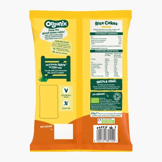 Rondele ECO din orez cu banane, 12+ luni, 40g