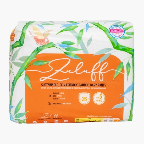 Scutece chiloțel din bambus mărimea 5, 13-18kg, 26 buc