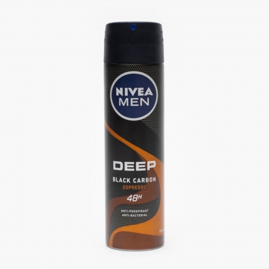 Deodorant spray pentru bărbați, Men Deep Black Carbon Espresso 150ml