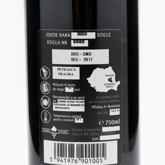 Vin roșu sec Fetească Neagră 0.75l
