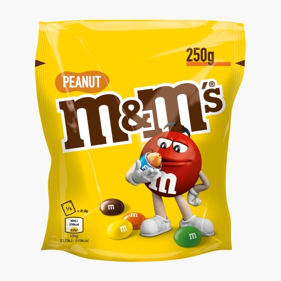 M&M's - Bomboane cu arahide învelite în ciocolată cu lapte 250g