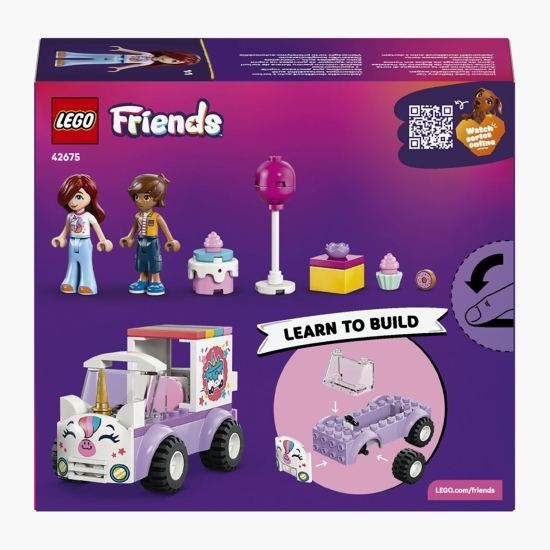 Mașină-unicorn pentru livrare de torturi, 42675 Friends, 67 piese, +4 ani
