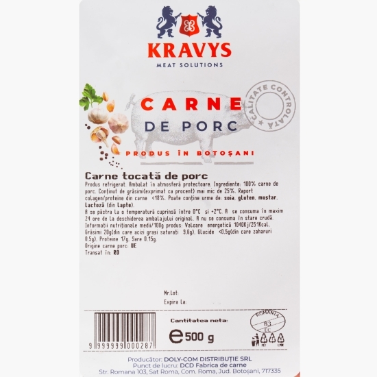 Carne tocată de porc 500g