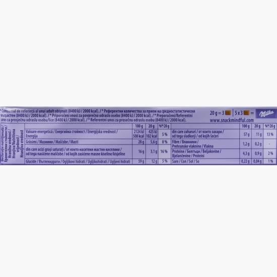 Ciocolată umplută cu cremă de zmeură 100g