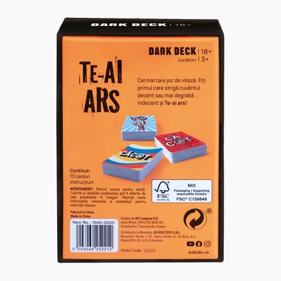 Card games "Te-ai Ars!", +18 ani