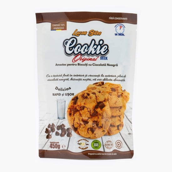 Amestec pentru biscuiți cu ciocolată neagră Cookies Mix 450g