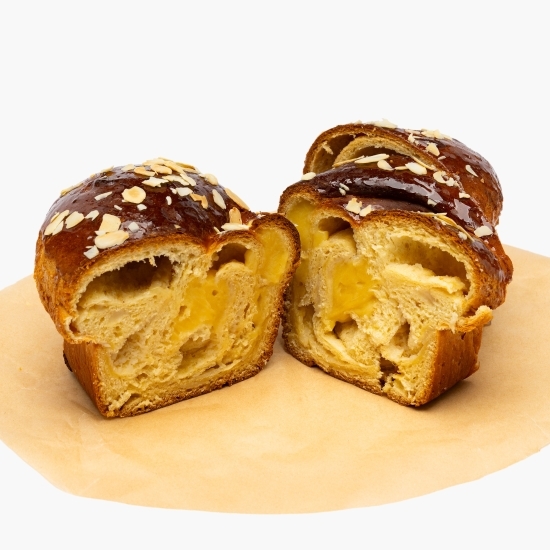 Cozonac cu cremă de vanilie și mango 500g