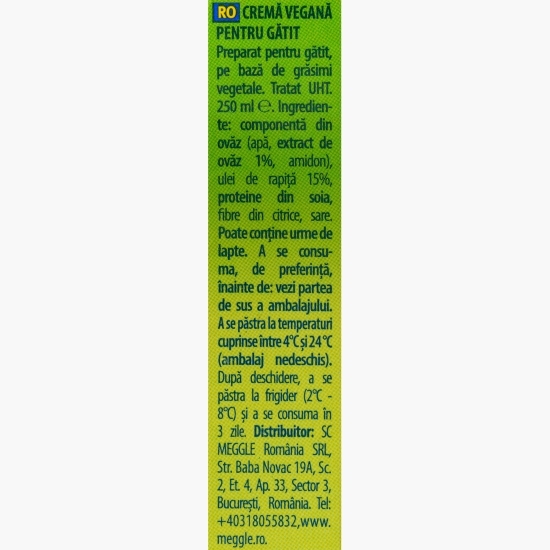 Cremă vegană pentru gătit 250ml
