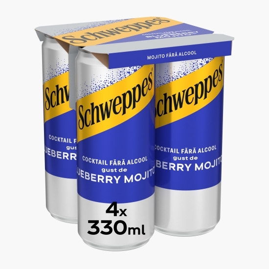 Băutură carbogazoasă Blueberry Mojito doză 4x0.33l
