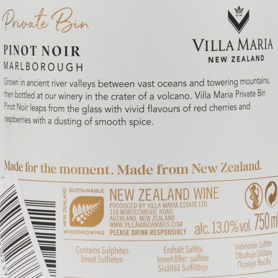 Vin roșu sec Private Bin Pinot Noir, 13.5%, 0.75l