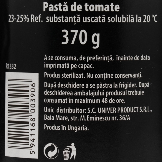 Pastă de tomate 23-25% 370g