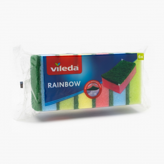 Bureți vase Rainbow 6 buc