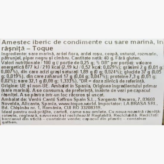 Râșniță amestec iberic de condimente cu sare marină 40g