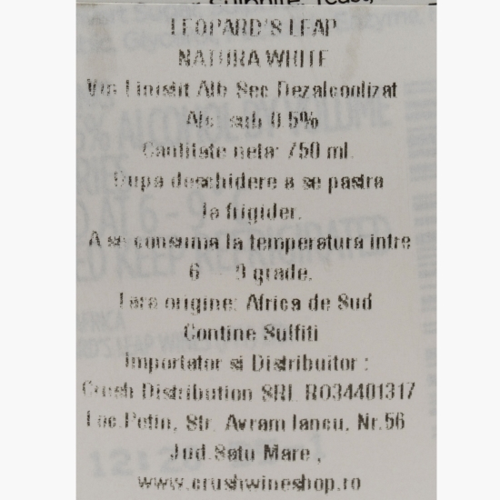 Vin alb fără alcool Natura Classic White, 0.75l