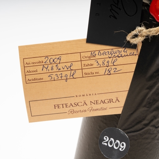 Vin roșu sec Rezerva Familiei Fetească Neagră 2009, 14.5, 0.75l