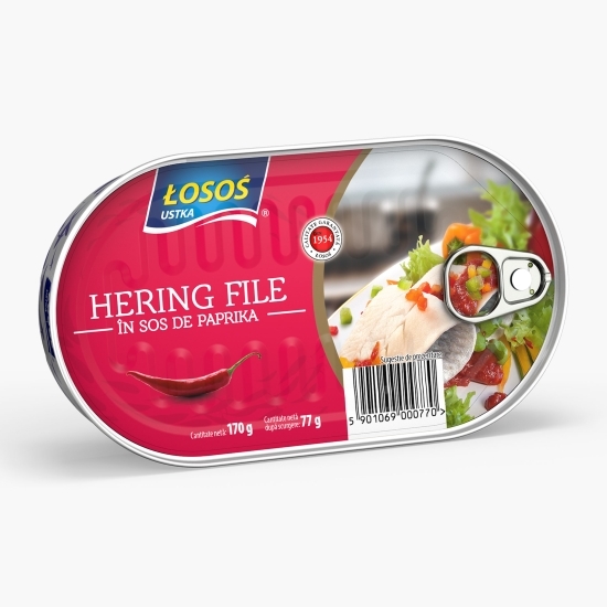 Hering file în sos de paprika 170g