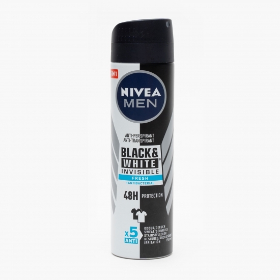 Deodorant antiperspirant spray pentru bărbați Men Black&White Invisible Fresh 150ml