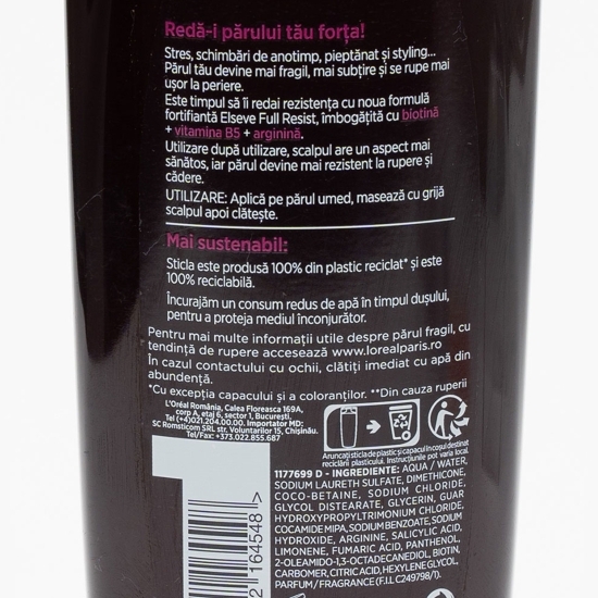 Șampon fortifiant pentru păr fragil, Full Resist, 400ml