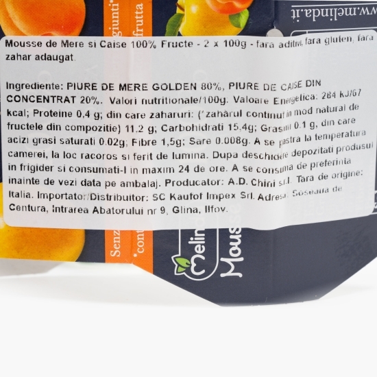 Mousse de mere și caise 200g (2x100g)
