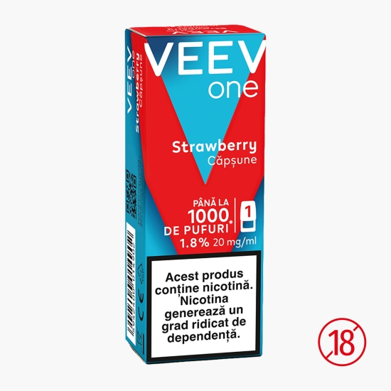 Capsulă pentru țigară electronică Strawberry 1.8%, 20mg/ml nicotină, 1000 puffs