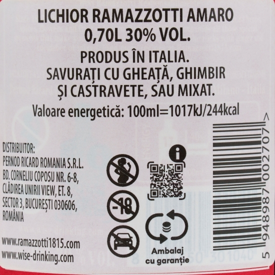 Lichior Amaro 30% alc. 700ml