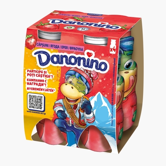 Iaurt de băut cu căpșuni 4x100g