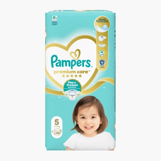 Scutece Premium Care Jumbo Pack mărimea 5, 11-16kg, 58 buc