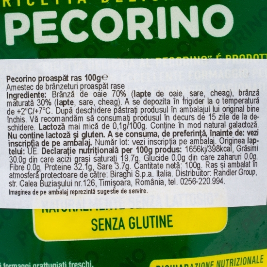 Brânză Pecorino rasă 100g