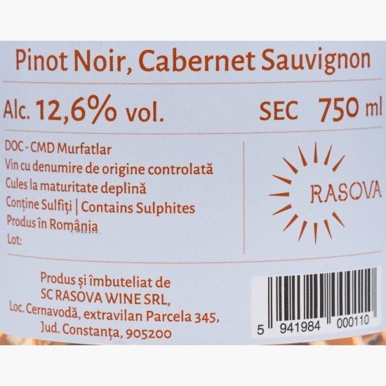 Vin rose sec Pinot Noir & Cabernet Sauvignon, 12.6%, 0.75l