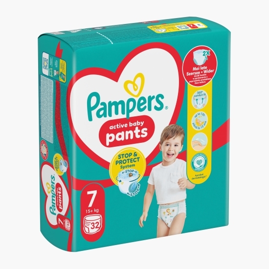 Scutece chiloțel Active Baby Pants mărimea 7, 15+ kg, 32 buc